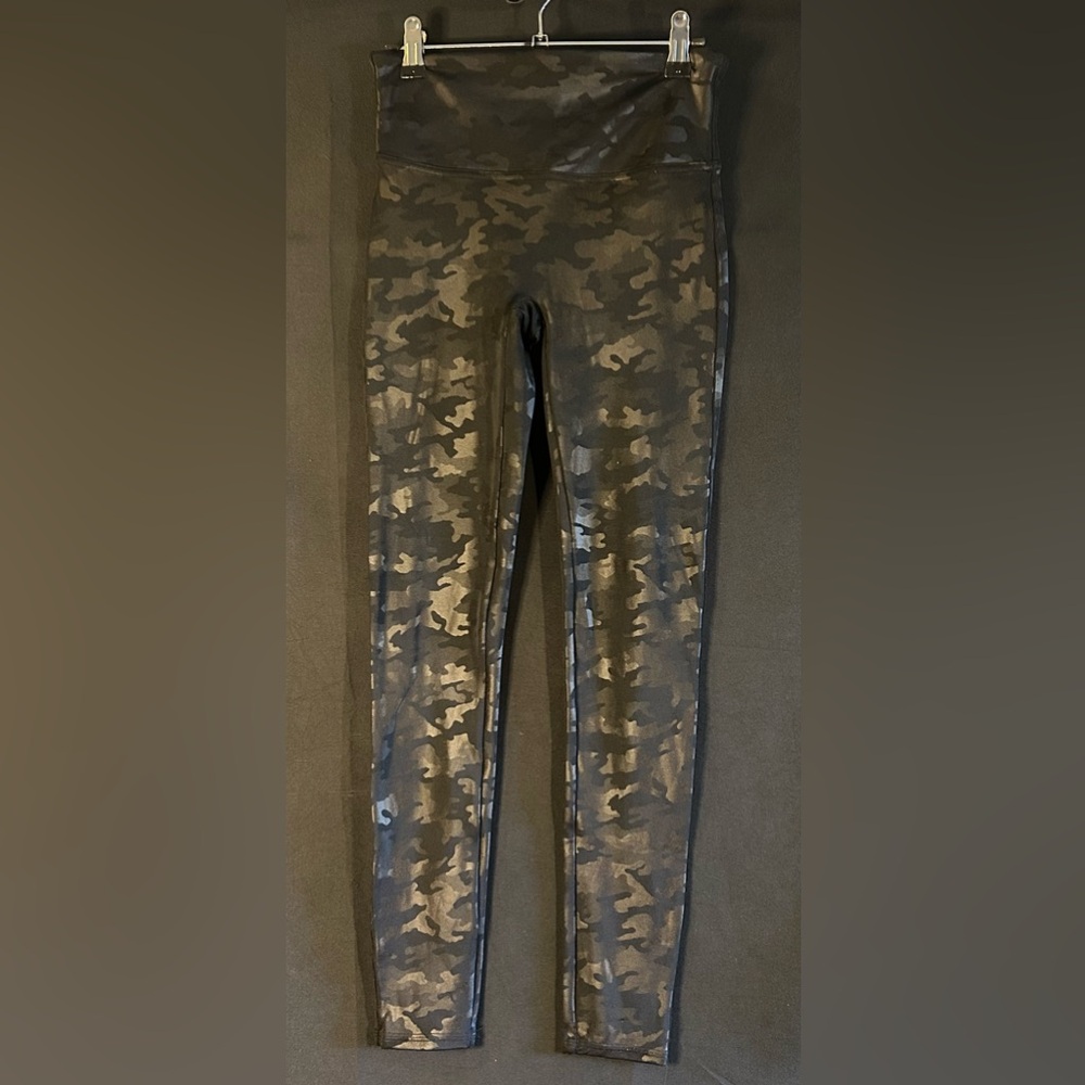 SPANX Women's Camouflage Jeggings - Black and Gray